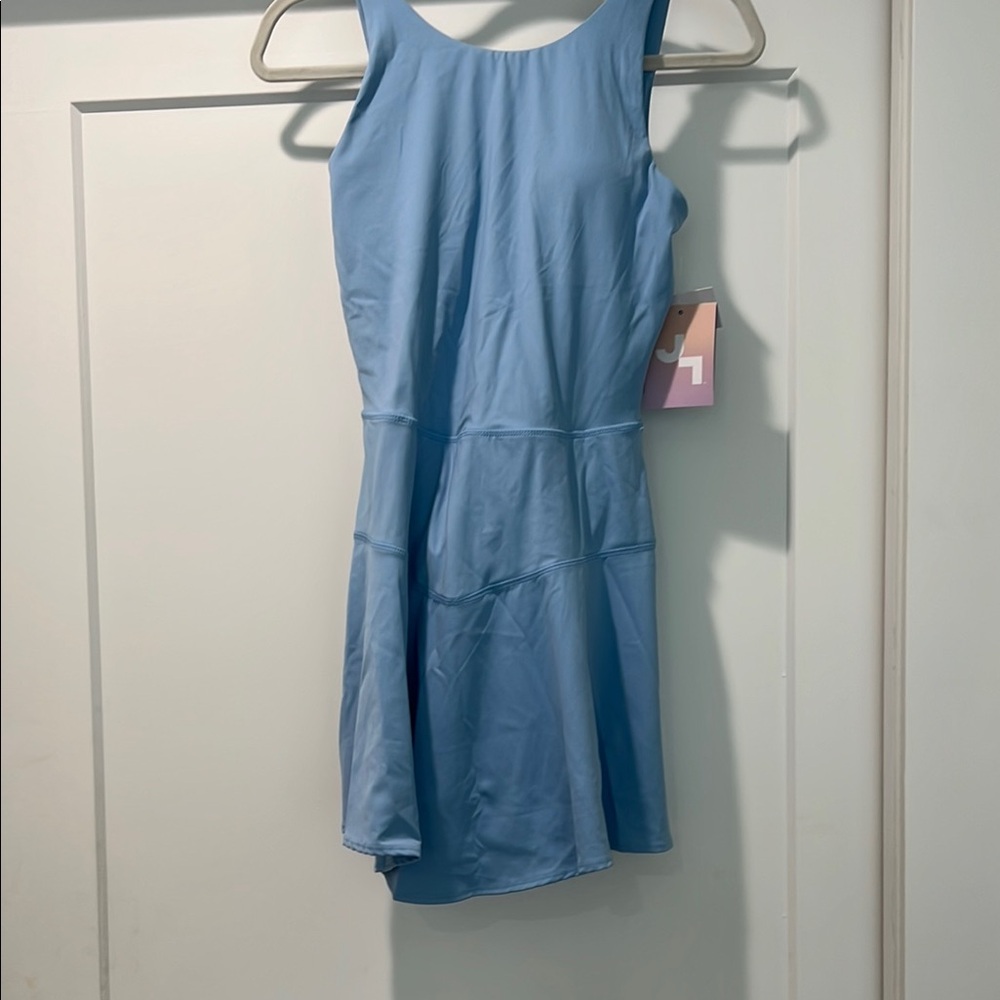 Elegant Blue Sleeveless Dress